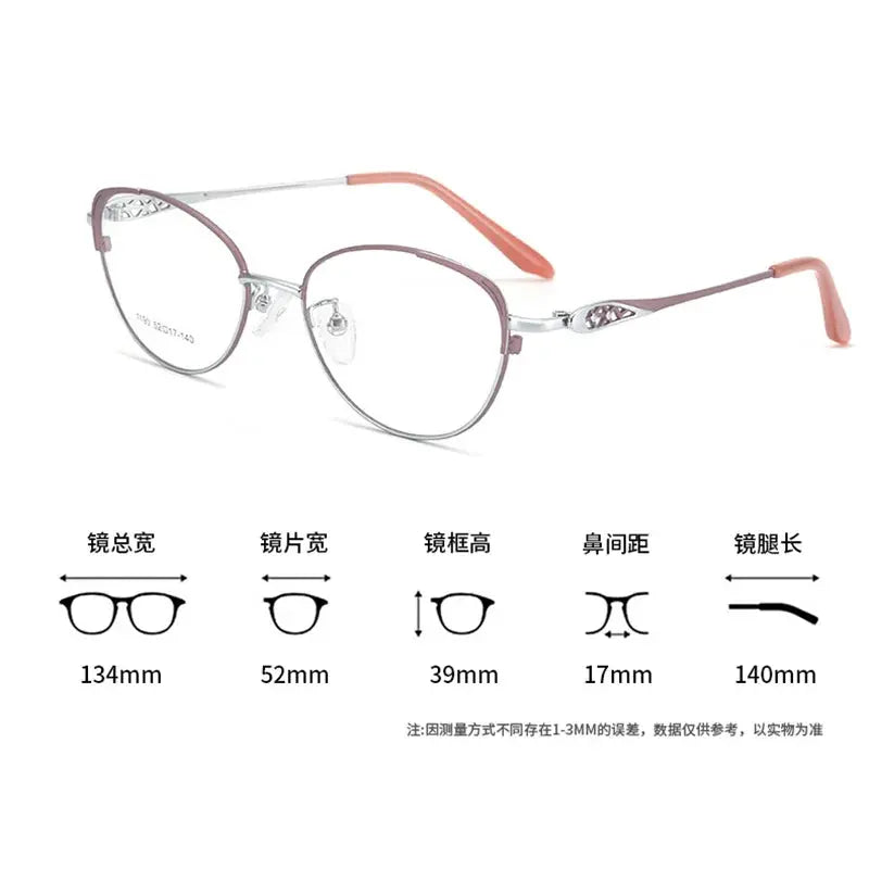 Women's Cat Eye Full Rim Titanium Prescription Glasses 661190 — view 2 | Rx Spectacle