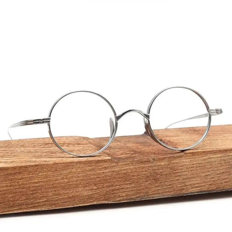Unisex Round Full Rim Titanium Prescription Glasses Ft3001 — view 3 | Rx Spectacle