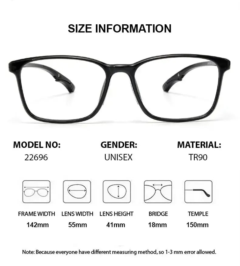 Unisex Browline Full Rim TR90 Prescription Glasses 822696 — view 2 | Rx Spectacle