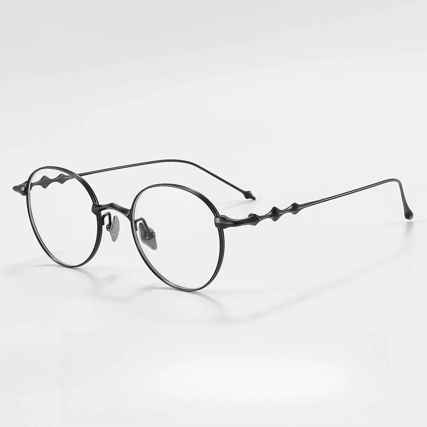 Unisex Oval Full Rim Titanium Prescription Glasses 45142 — view 3 | Rx Spectacle
