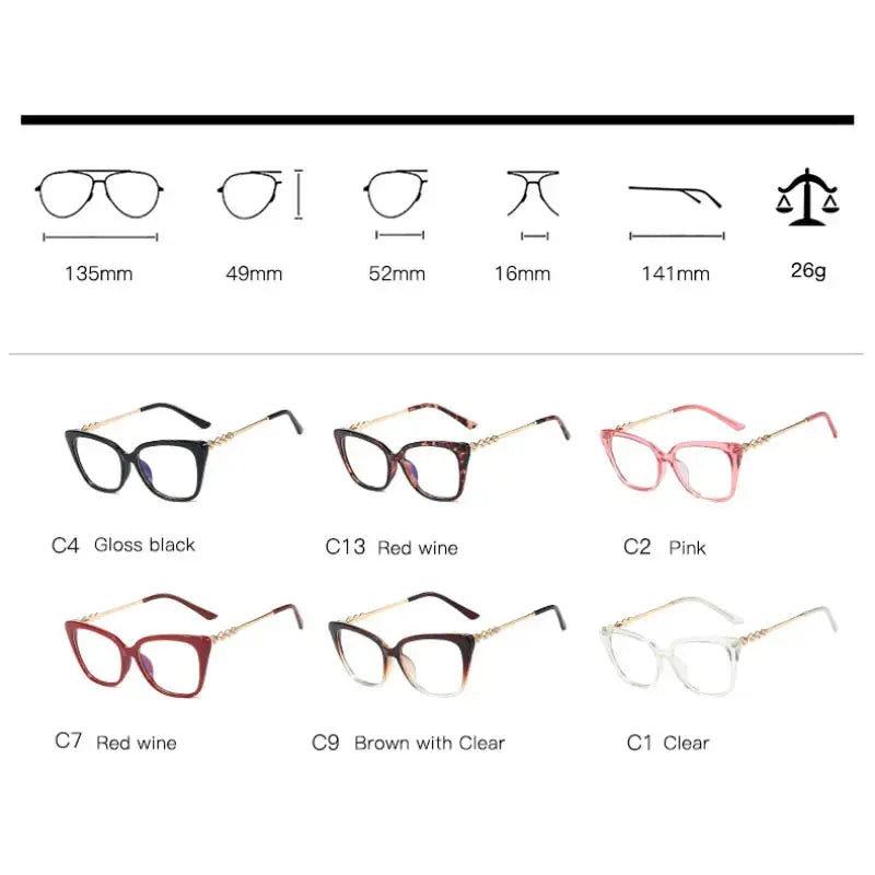 Women's Cat Eye Full Rim TR90 Prescription Glasses 195668 — view 2 | Rx Spectacle