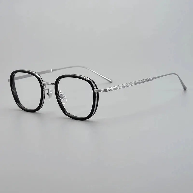 Unisex Square Full Rim Titanium Prescription Glasses 195910 — view 5 | Rx Spectacle