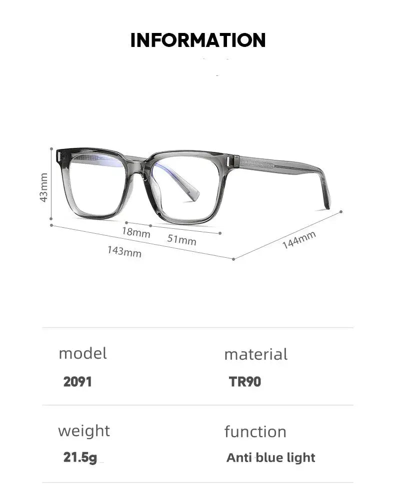 Unisex Square Full Rim Acetate Reading Glasses 2091 — view 13 | Rx Spectacle