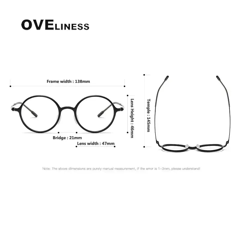 Women's Round Full Rim Titanium Prescription Glasses 88635 — view 2 | Rx Spectacle