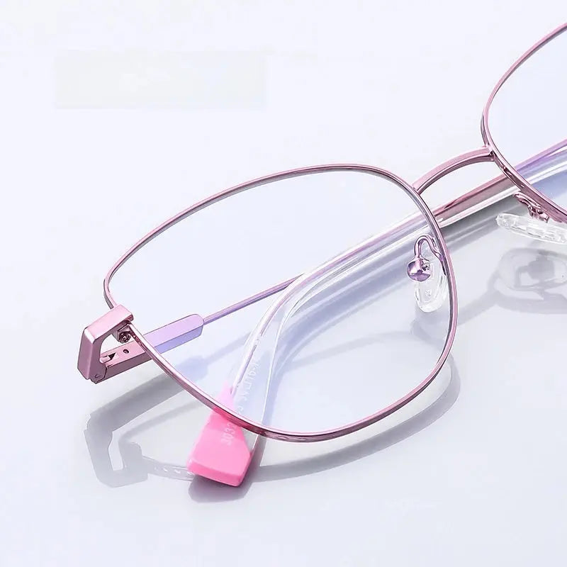 Women's Cat Eye Full Rim Alloy Prescription Glasses Y3032 — view 5 | Rx Spectacle