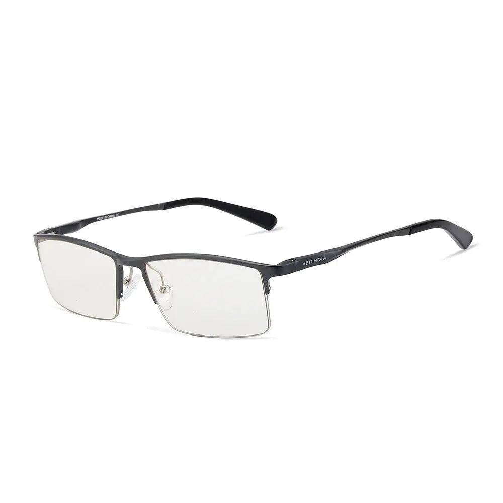 Men's Square Semi-Rimless TR90 Prescription Glasses 8721 — view 4 | Rx Spectacle