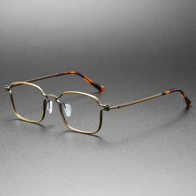 Unisex Square Full Rim Titanium Prescription Glasses 5898 — view 5 | Rx Spectacle