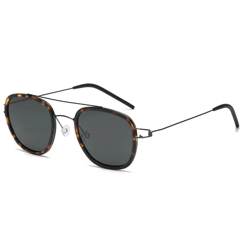 Unisex Square Full Rim Titanium Double Bridge Prescription Glasses 8205 — view 6 | Rx Spectacle
