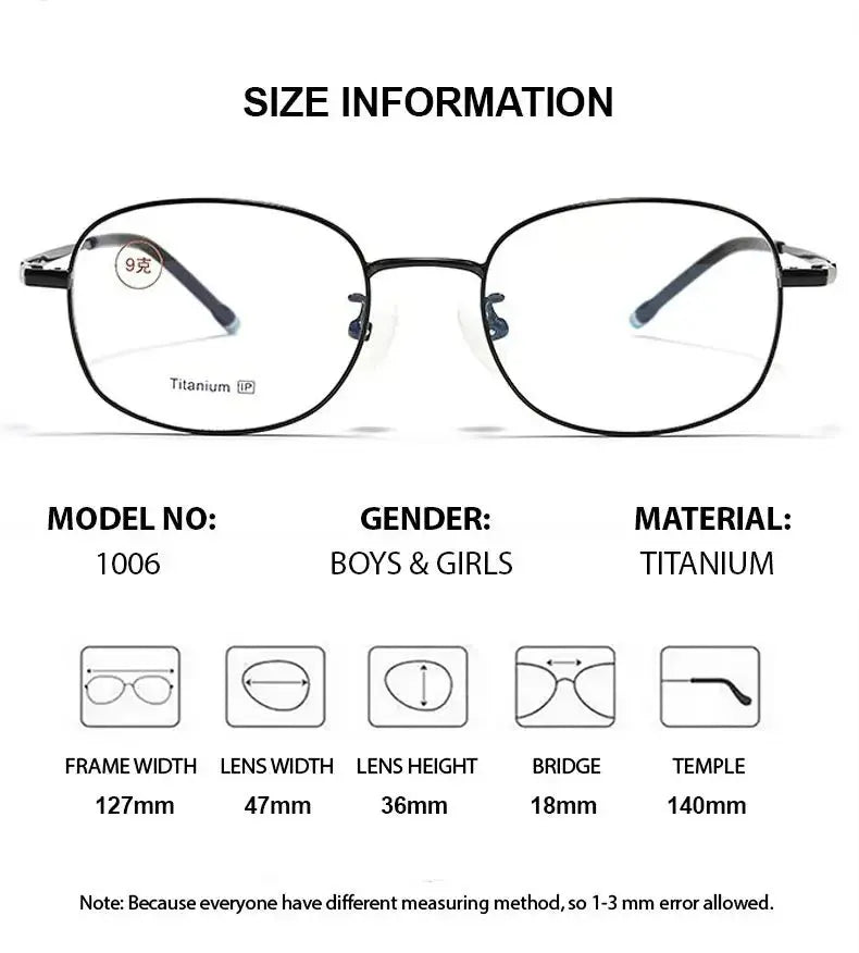 Unisex Square Full Rim Titanium Prescription Glasses 881006 — view 2 | Rx Spectacle