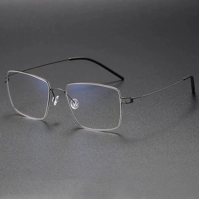 Women's Square Full Rim Titanium Screwless Prescription Glasses 54135 — view 5 | Rx Spectacle