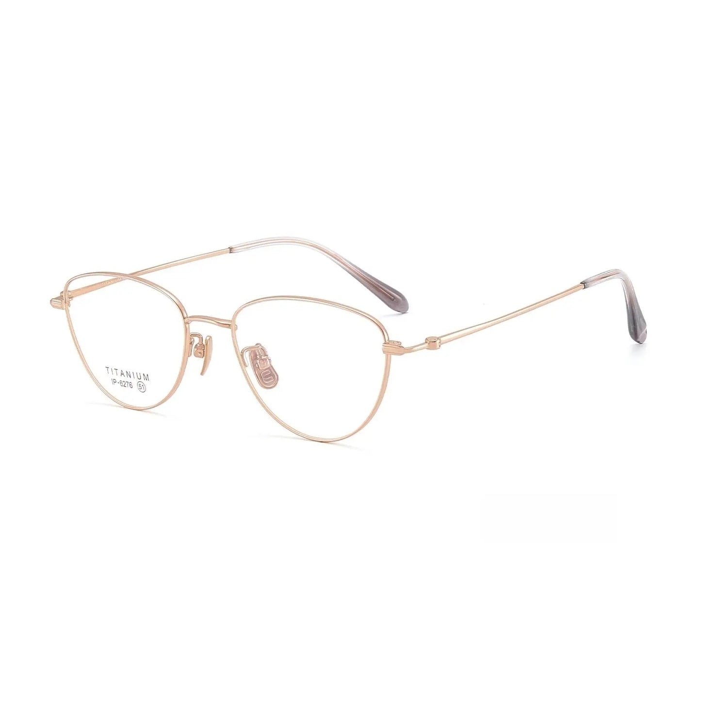 Women's Cat Eye Full Rim Titanium Prescription Glasses 62761 — view 6 | Rx Spectacle