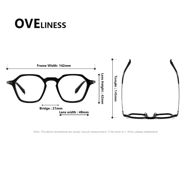 Unisex Polygon Full Rim Titanium Prescription Glasses 390013 — view 2 | Rx Spectacle