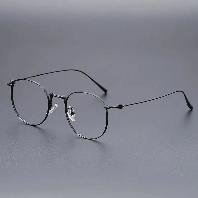 Women's Round Full Rim Titanium Prescription Glasses 45110 — view 4 | Rx Spectacle