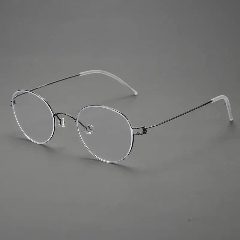 Women's Oval Full Rim Titanium Screwless Prescription Glasses 70178 — view 6 | Rx Spectacle