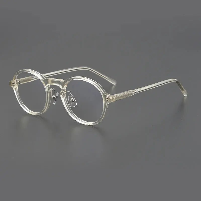 Women's Round Full Rim Titanium Prescription Glasses 366137 — view 5 | Rx Spectacle