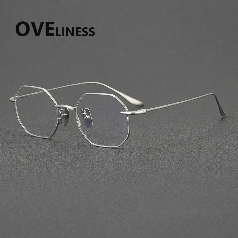 Women's Square Full Rim Titanium Prescription Glasses 62174 — view 5 | Rx Spectacle