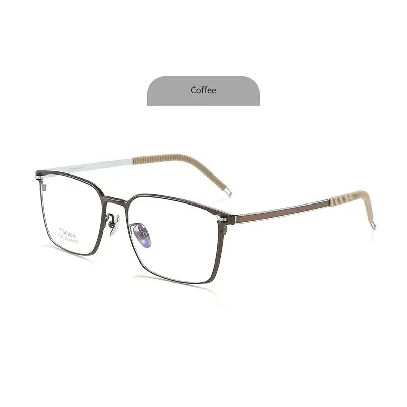 Men's Rectangular Full Rim Titanium Prescription Glasses 105600 — view 5 | Rx Spectacle
