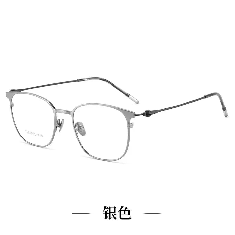 Women's Square Full Rim Titanium Prescription Glasses 81514 — view 5 | Rx Spectacle