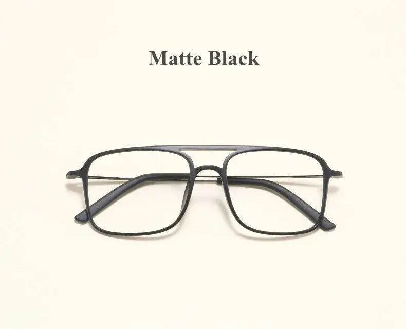 Women's Square Full Rim Titanium Double Bridge Prescription Glasses 3121 — view 3 | Rx Spectacle