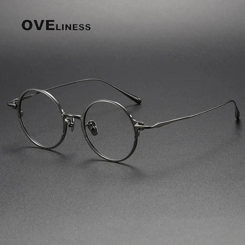 Unisex Round Full Rim Titanium Prescription Glasses 4920 — view 7 | Rx Spectacle