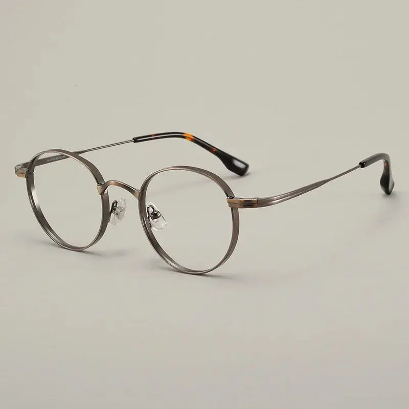 Unisex Oval Full Rim Titanium Prescription Glasses 310521 — view 4 | Rx Spectacle