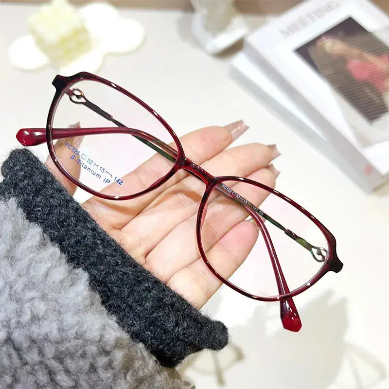 Women's Cat Eye Full Rim Alloy Prescription Glasses F123x — view 6 | Rx Spectacle