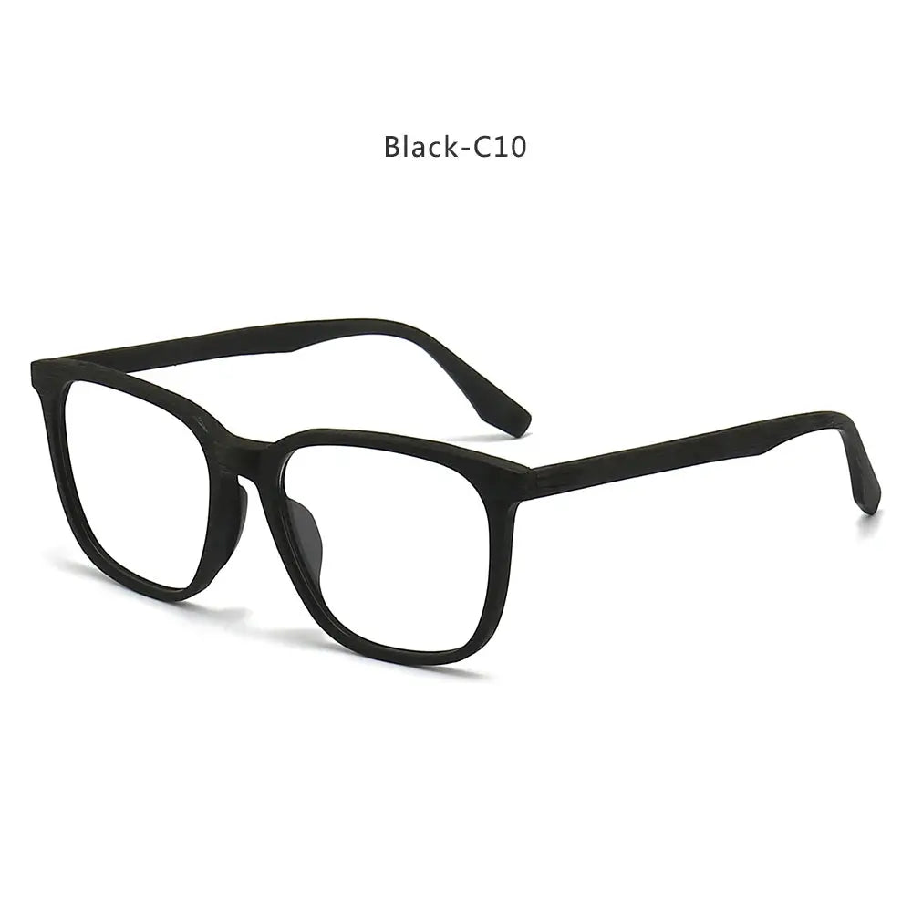 Unisex Square Full Rim Wood Prescription Glasses 48082 — view 3 | Rx Spectacle
