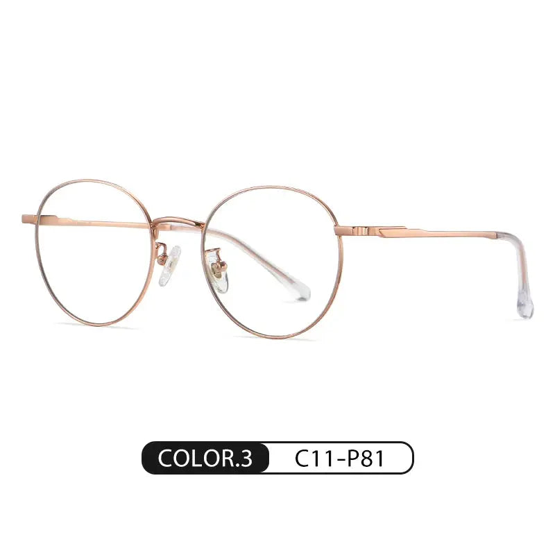 Women's Oval Full Rim Titanium Prescription Glasses 62113 — view 6 | Rx Spectacle