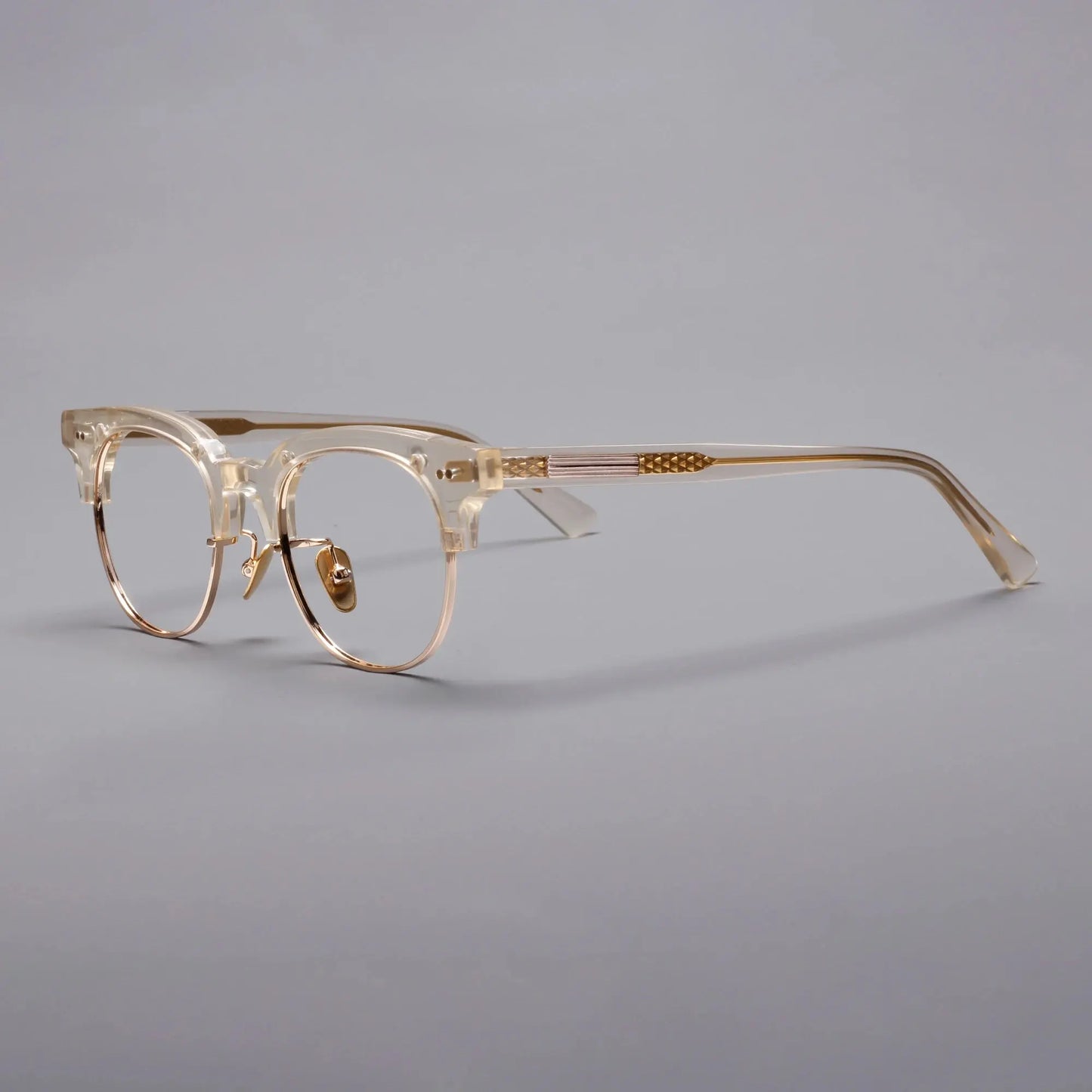 Unisex Square Full Rim Titanium Prescription Glasses 366711 — view 3 | Rx Spectacle
