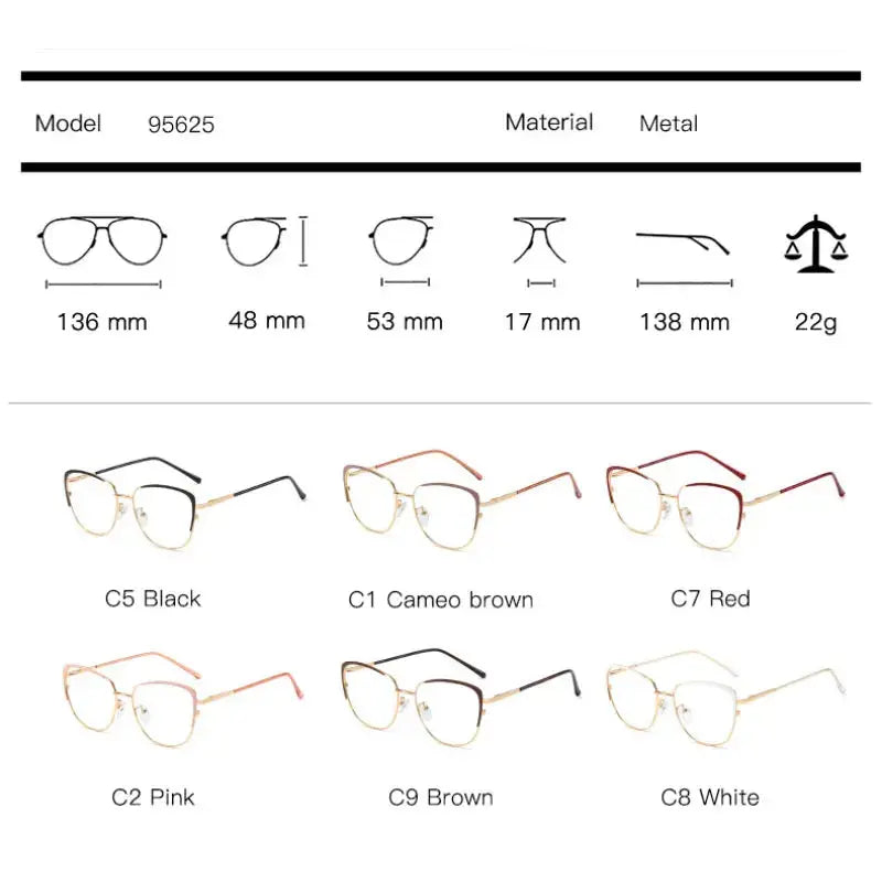 Women's Cat Eye Full Rim TR90 Prescription Glasses 95625 — view 2 | Rx Spectacle
