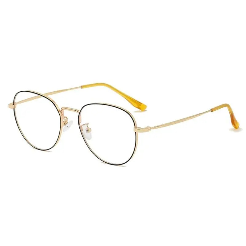 Women's Round Full Rim Alloy Prescription Glasses L2092 — view 4 | Rx Spectacle