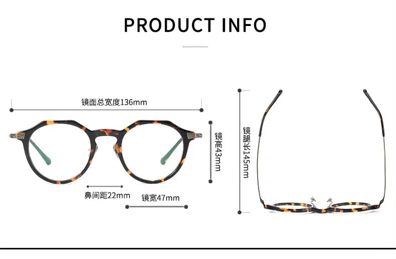 Women's Round Full Rim Titanium Prescription Glasses 54402 — view 2 | Rx Spectacle