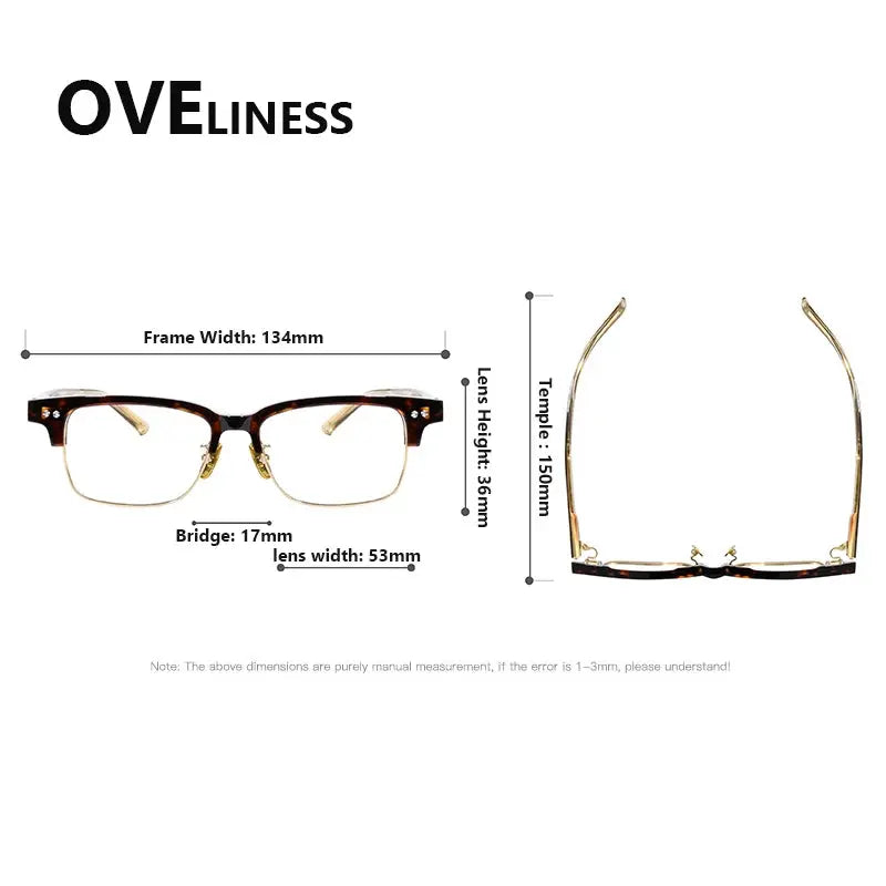 Women's Square Full Rim Titanium Prescription Glasses 369493 — view 2 | Rx Spectacle