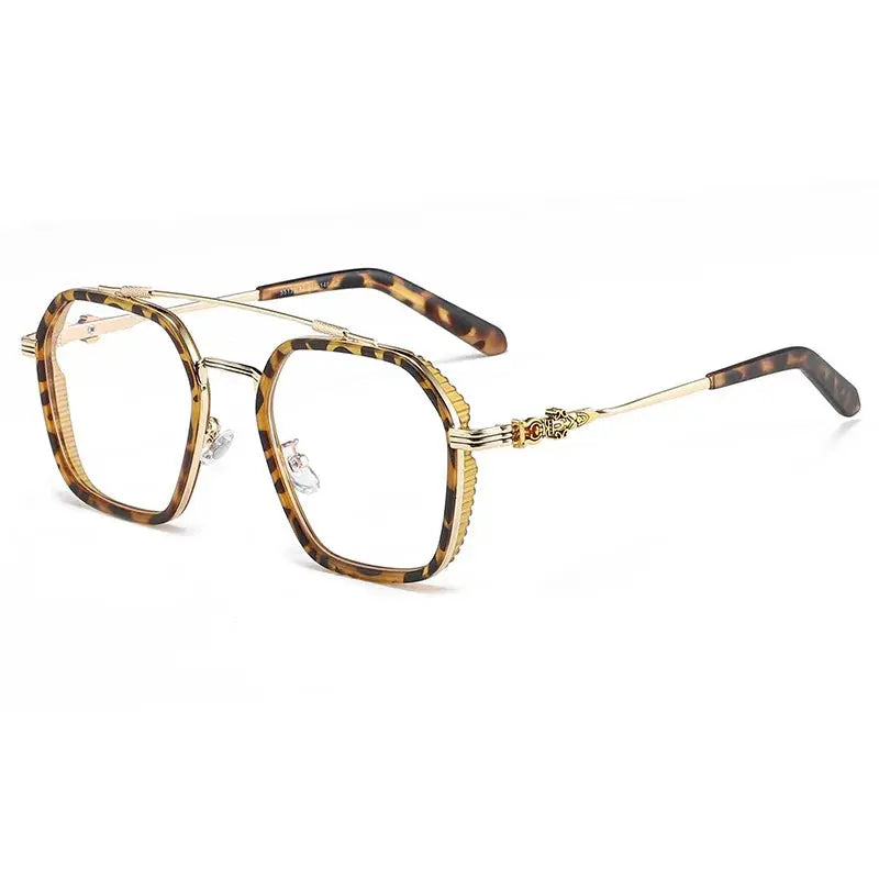 Men's Square Full Rim Titanium Prescription Glasses 55132 — view 7 | Rx Spectacle