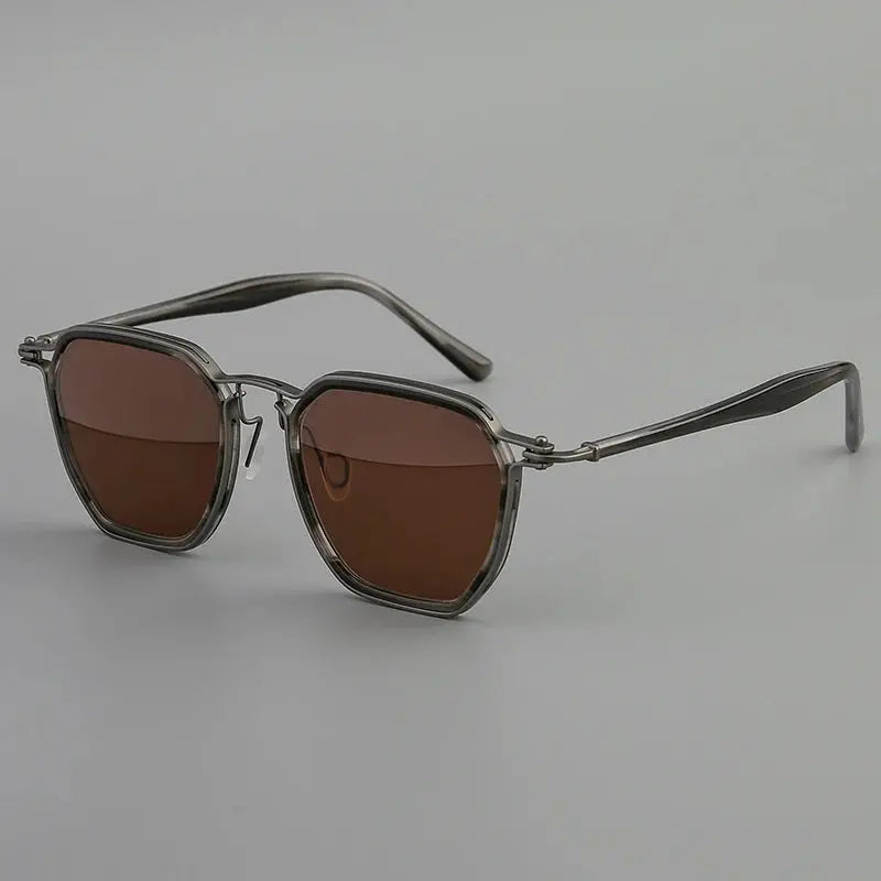 Men's Polygon Full Rim Titanium Oversized Prescription Glasses 58672 — view 8 | Rx Spectacle