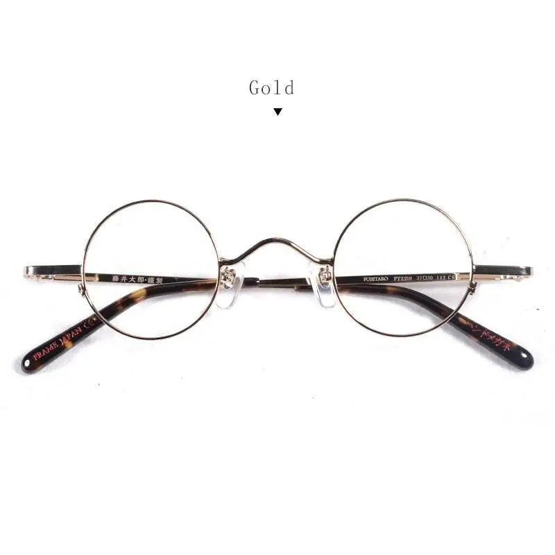 Unisex Round Full Rim Titanium Prescription Glasses Ft2219 — view 4 | Rx Spectacle