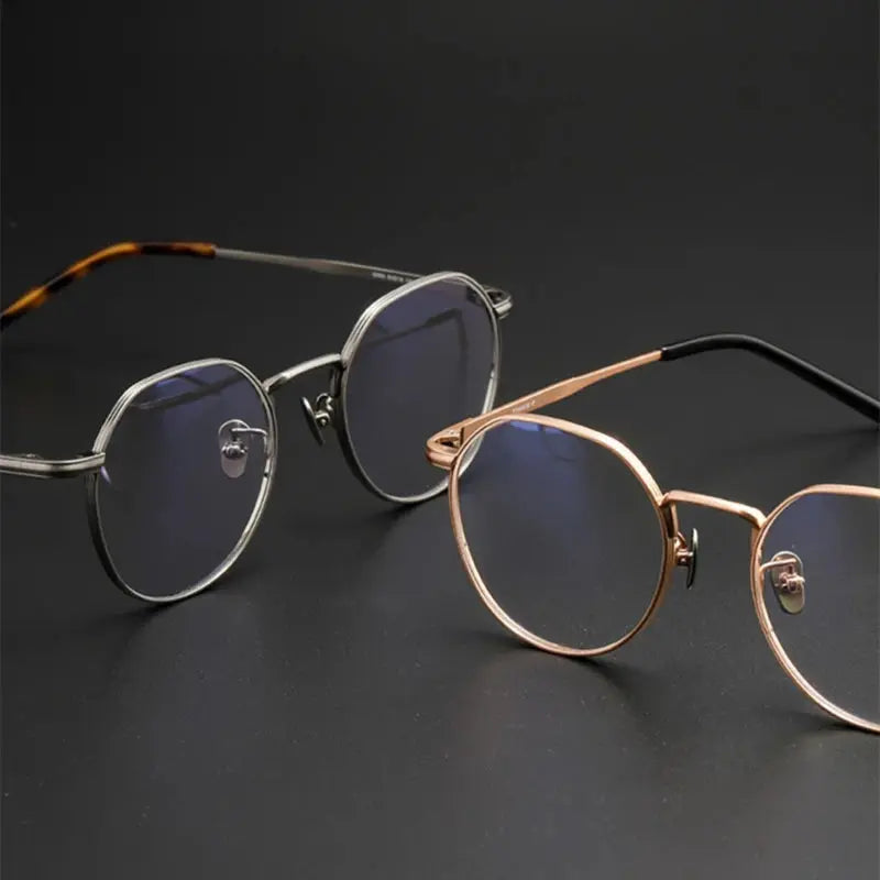 Unisex Polygon Full Rim Titanium Prescription Glasses 14919 — view 3 | Rx Spectacle