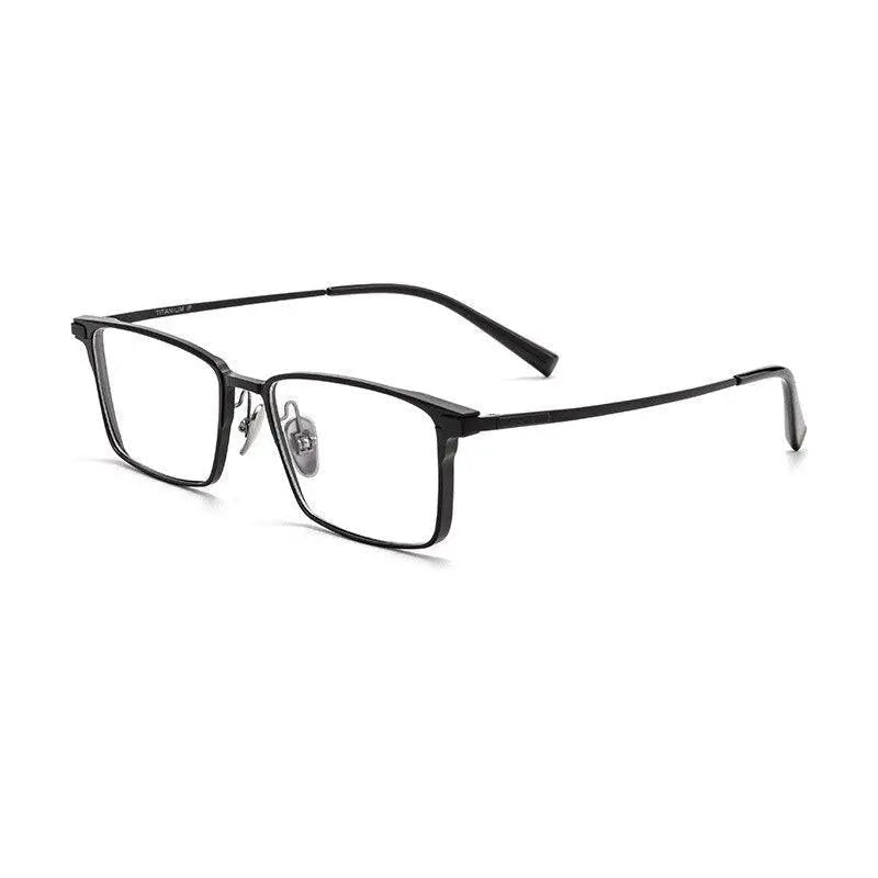 Men's Square Full Rim Titanium Prescription Glasses L8925m — view 5 | Rx Spectacle