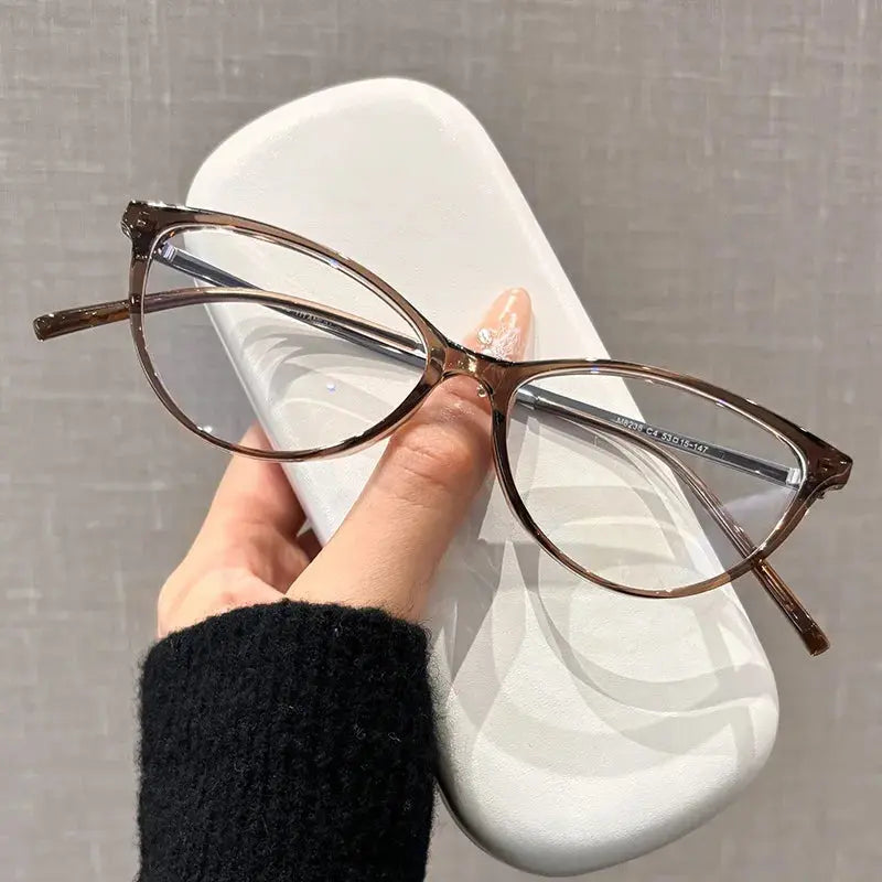 Women's Oval Full Rim Titanium Prescription Glasses 482381 — view 3 | Rx Spectacle