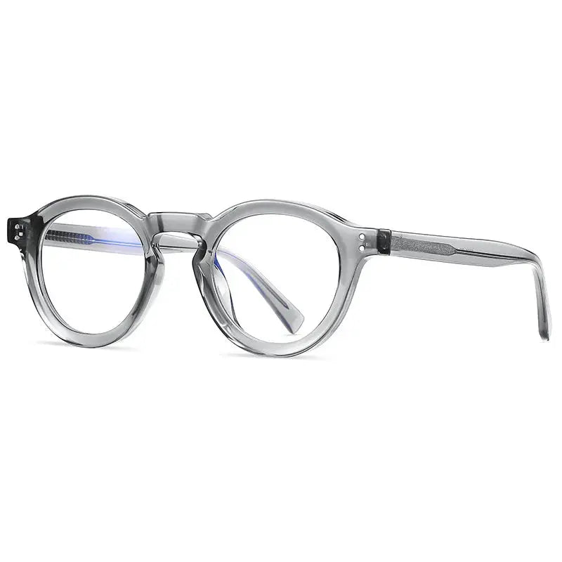 Unisex Round Full Rim Acetate Prescription Glasses Xk2090 — view 14 | Rx Spectacle