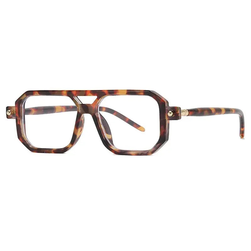 Unisex Square Full Rim Double Bridge Reading Glasses 86512 — view 6 | Rx Spectacle