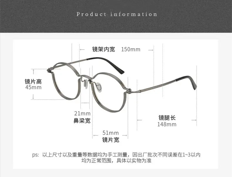 Unisex Oval Full Rim Titanium Prescription Glasses 395897 — view 2 | Rx Spectacle