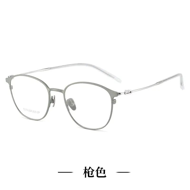 Women's Oval Full Rim Titanium Prescription Glasses 81481 — view 5 | Rx Spectacle