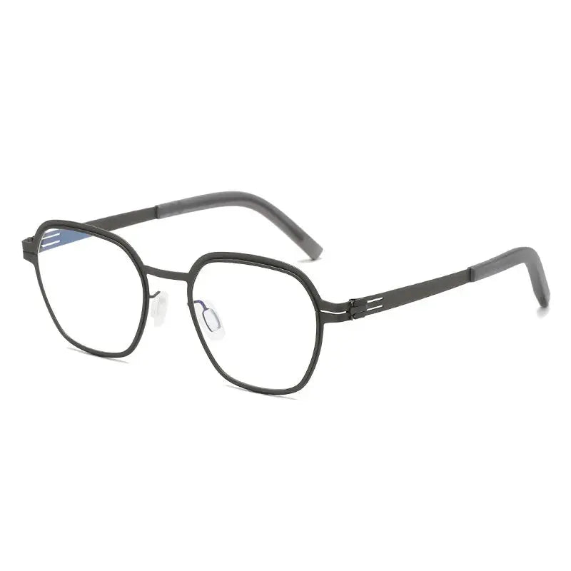 Women's Polygon Full Rim Stainless Steel Prescription Glasses 464818 — view 4 | Rx Spectacle