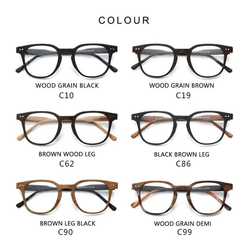 Men's Square Full Rim Wood Prescription Glasses M9205 — view 11 | Rx Spectacle