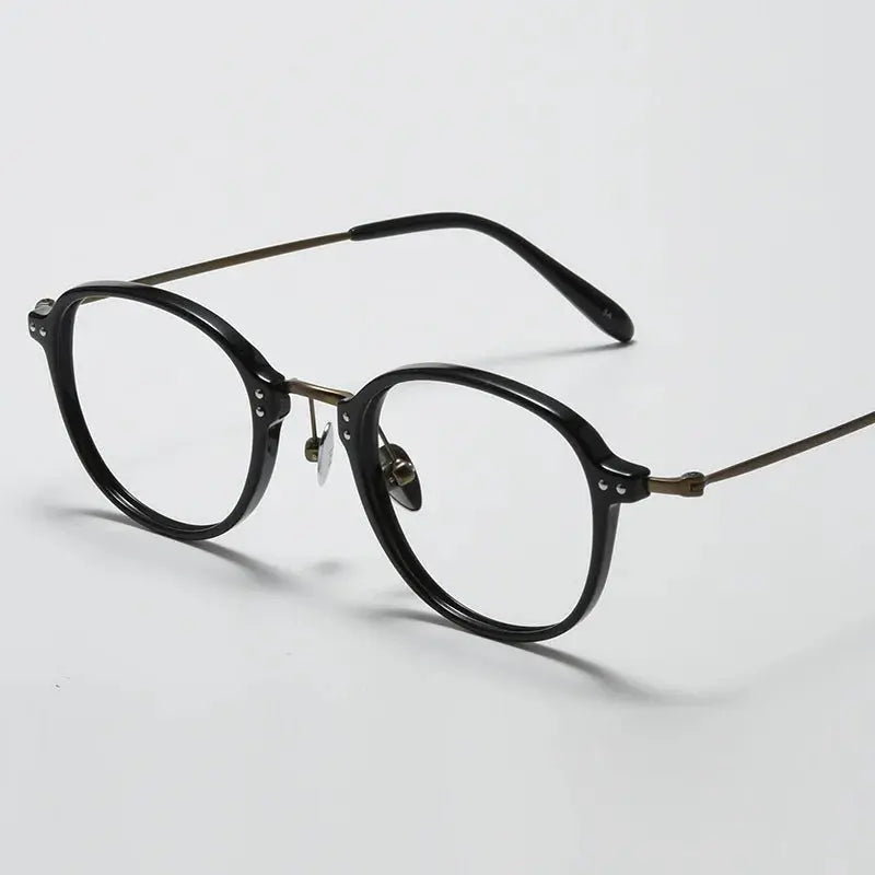 Unisex Square Full Rim Titanium Prescription Glasses 366033 — view 4 | Rx Spectacle