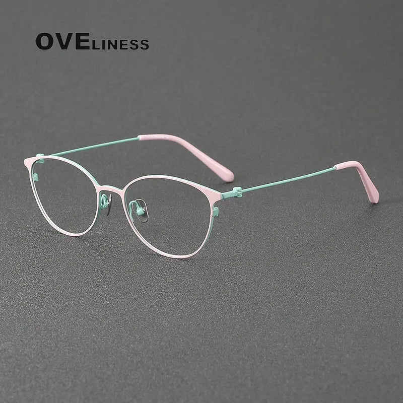 Women's Oval Full Rim Titanium Prescription Glasses 22004 — view 6 | Rx Spectacle