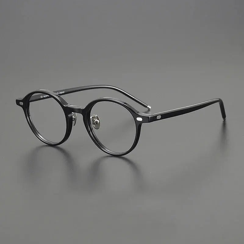 Unisex Round Full Rim Acetate Prescription Glasses 772215 — view 4 | Rx Spectacle
