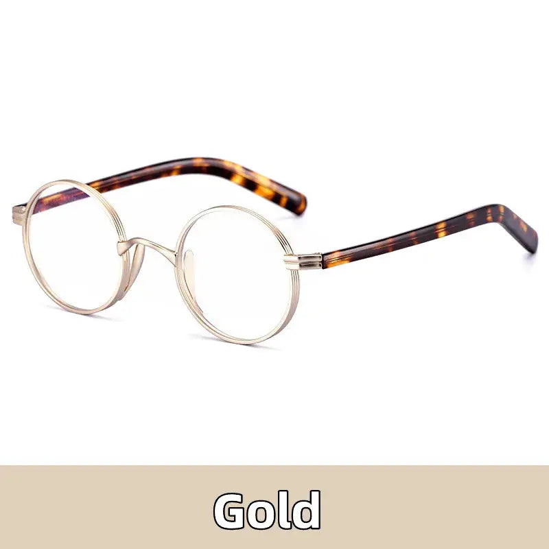Unisex Round Full Rim Titanium Reading Glasses 0881 — view 8 | Rx Spectacle