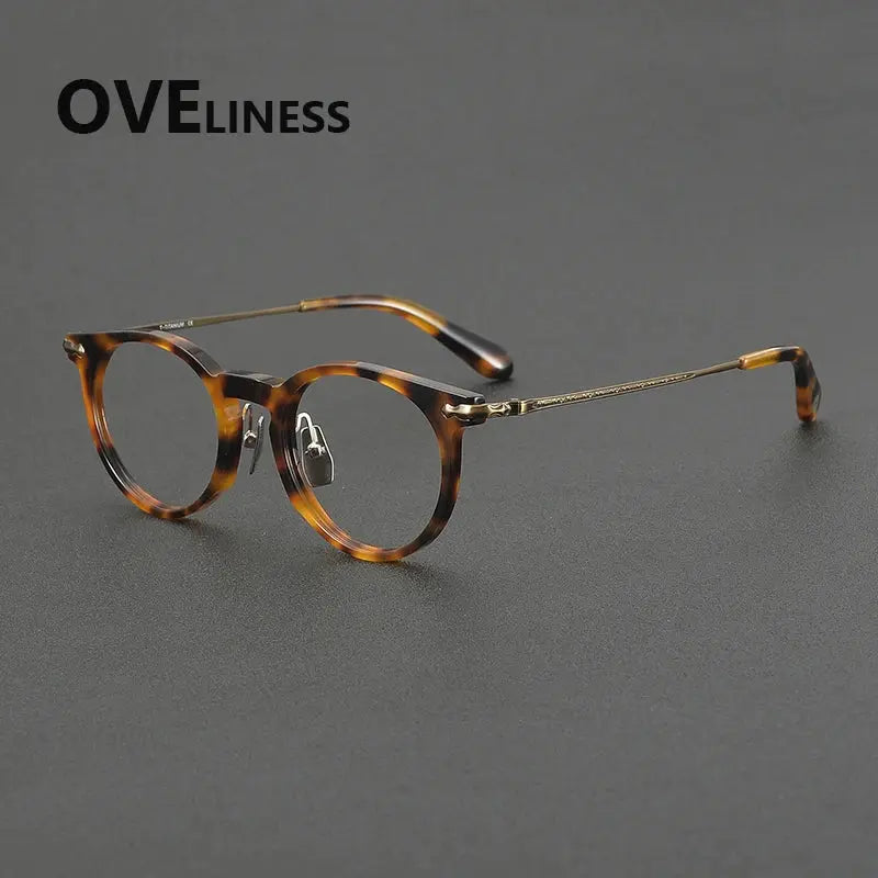Unisex Round Full Rim Titanium Prescription Glasses 322147 — view 3 | Rx Spectacle